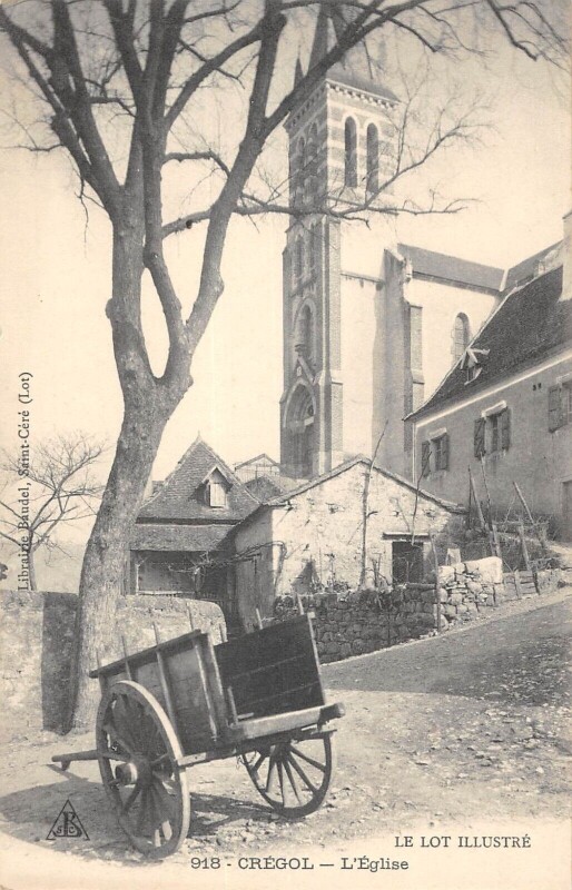 Carte postale ancienne Cregol Eglise