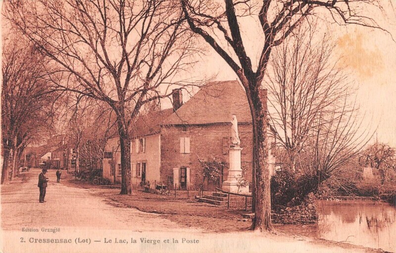 Carte postale ancienne Cressensac Le Lac Vierge Et Poste #1802551231