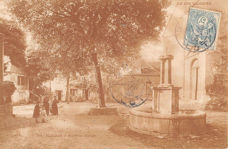 Carte postale ancienne Floirac Place De L'Eglise à Floirac