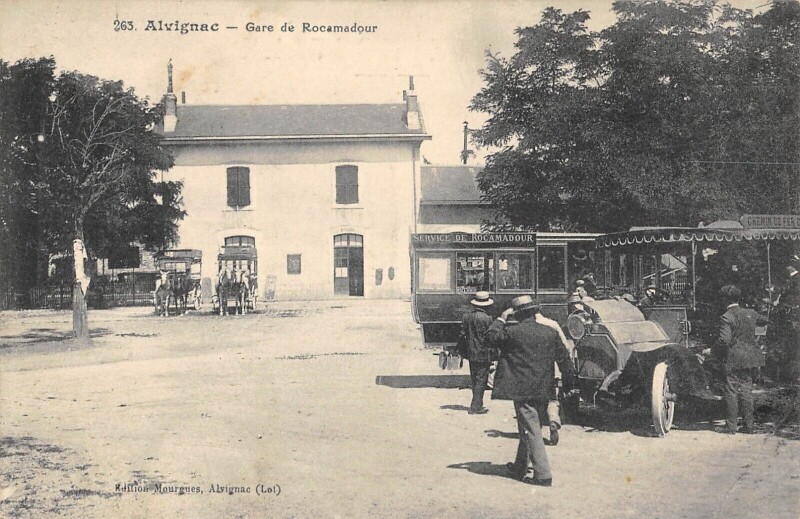 Carte postale ancienne Alvignac Gare De Rocamadour à Alvignac