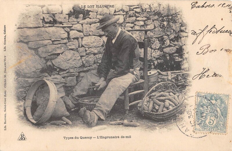Carte postale ancienne Le Lot Types Du Quercy L'Engrunaire De Mil