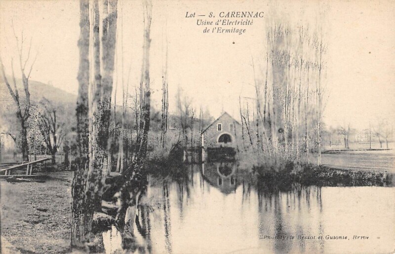 Carte postale ancienne Carennac Usine D'Electricite De L'Ermitage à Carennac