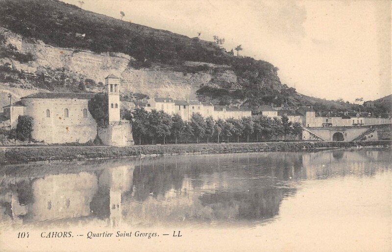 Carte postale ancienne Cahors Quartier Saint Georges à Cahors