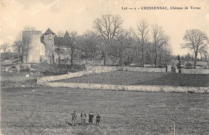 Carte postale ancienne Cressensac Chateau De Tersac