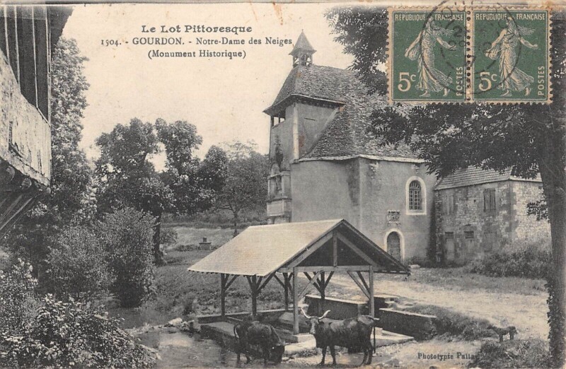 Carte postale ancienne Gourdon Notre Dame Des Neiges à Gourdon