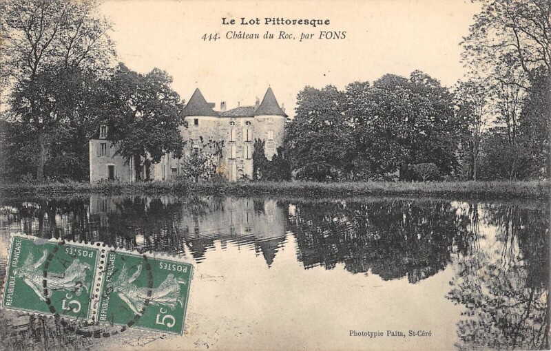 Carte postale ancienne Le Lot Chateau Du Roc Par Fons