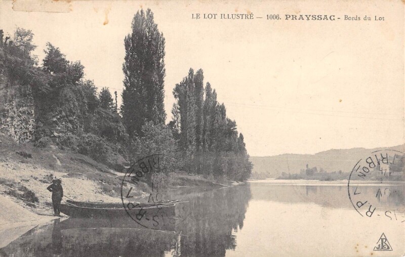 Carte postale ancienne Prayssac Bords Du Lot à Prayssac