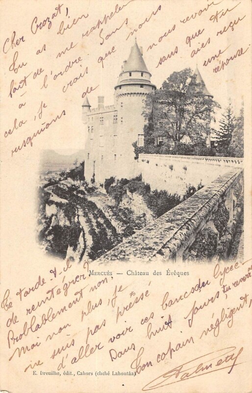 Carte postale ancienne Mercues Chateau Des Eveques