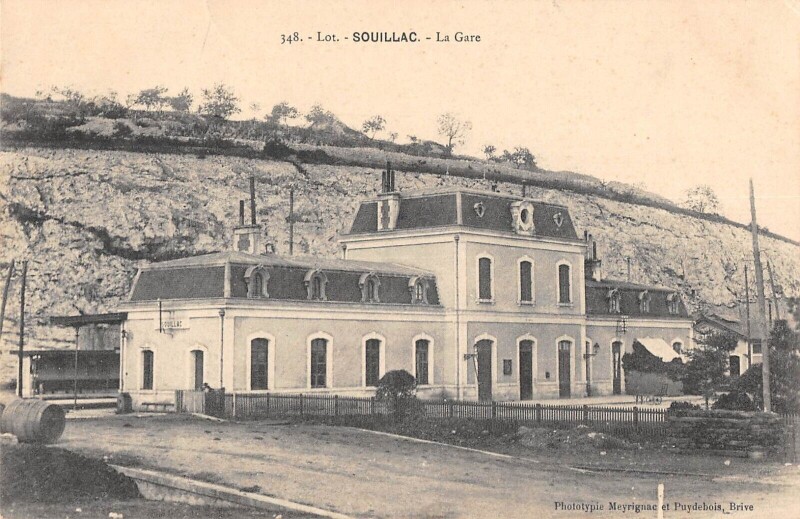 Carte postale ancienne Souillac La Gare à Souillac