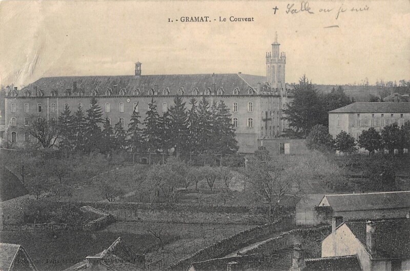 Carte postale ancienne Gramat Le Couvent à Gramat