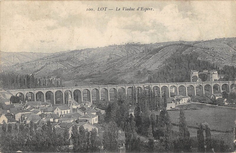 Carte postale ancienne Le Lot Le Viaduc D'Espere