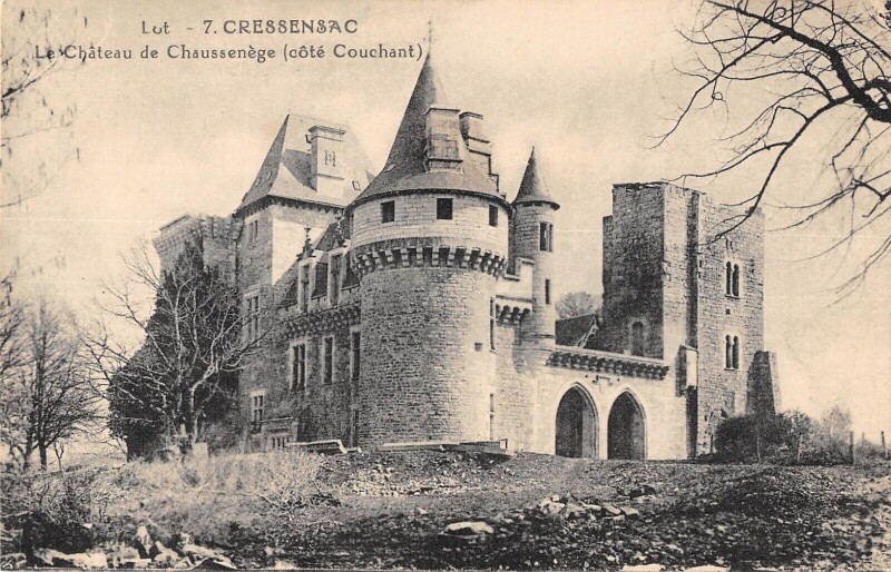 Carte postale ancienne Le Chateau De Chaussenege Cote Couchant