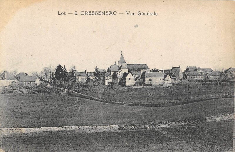 Carte postale ancienne Cressensac Vue Generale