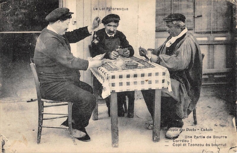 Carte postale ancienne Le Lot Pittoresque Une Partie De Bourre