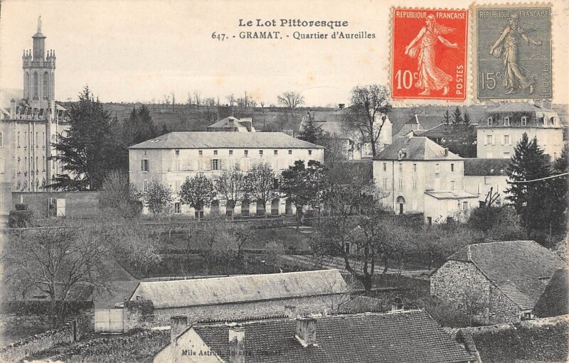 Carte postale ancienne Gramat Quartier D'Aureilles à Gramat