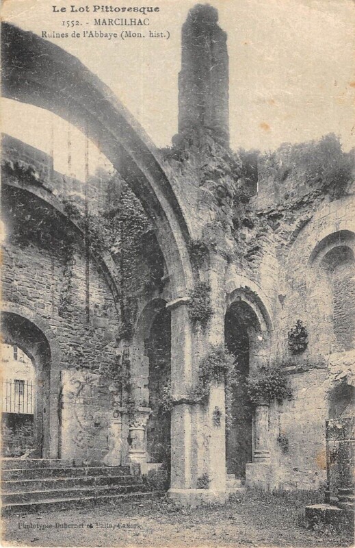 Carte postale ancienne Marcilhac Ruines De L'Abbaye