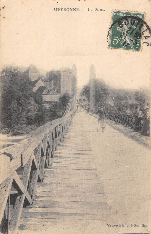 Carte postale ancienne Meyronne Le Pont à Meyronne