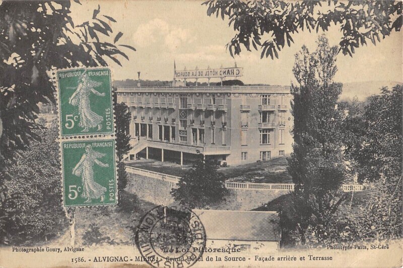 Carte postale ancienne Alvignac Grand Hotel De La Poste à Alvignac