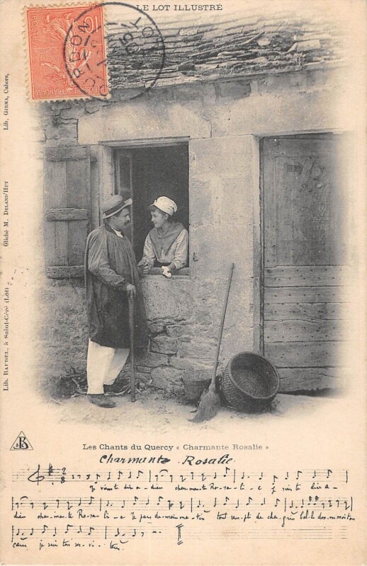 Carte postale ancienne Le Lot Illustre Les Chants Du Quercy Charmante Rosalie