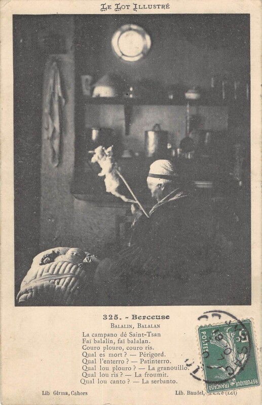 Carte postale ancienne Le Lot Illustre Berceuse