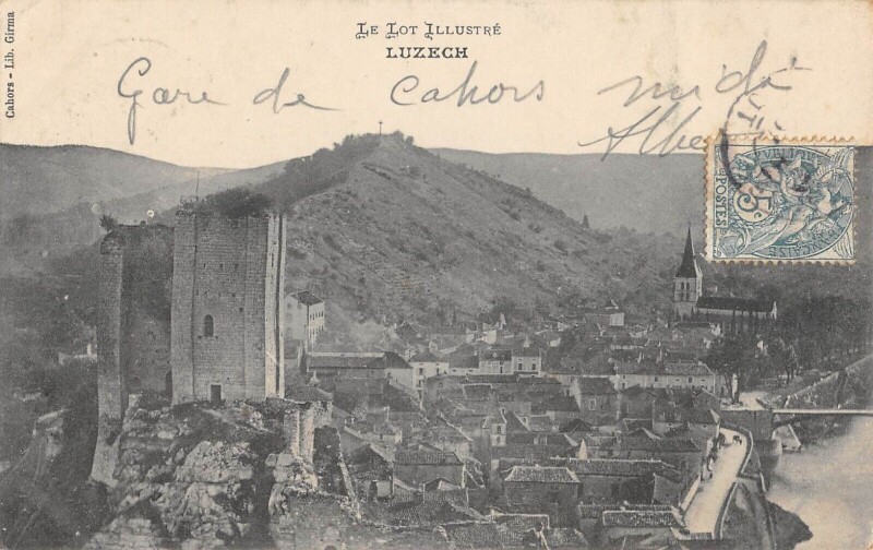 Carte postale ancienne Le Lot Illustre Luzech à Luzech