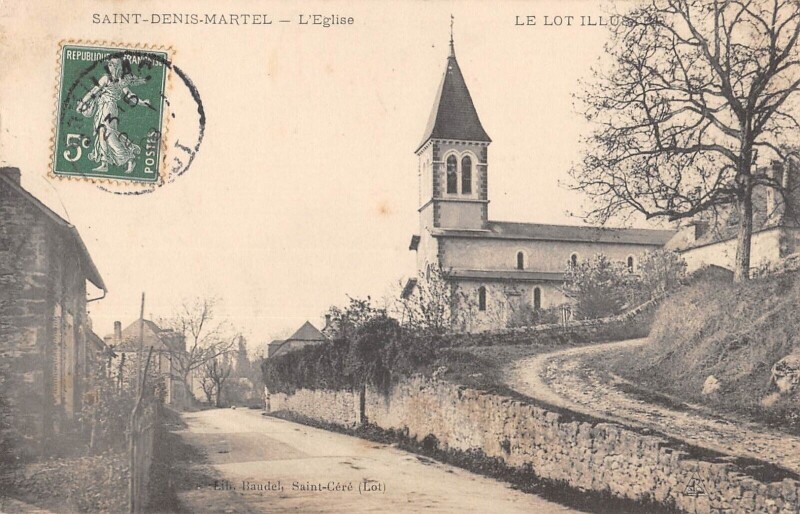 Carte postale ancienne Saint Denis Martel à Martel