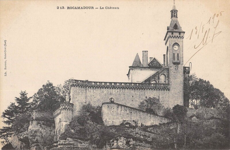 Carte postale ancienne Rocamadour Le Chateau à Rocamadour