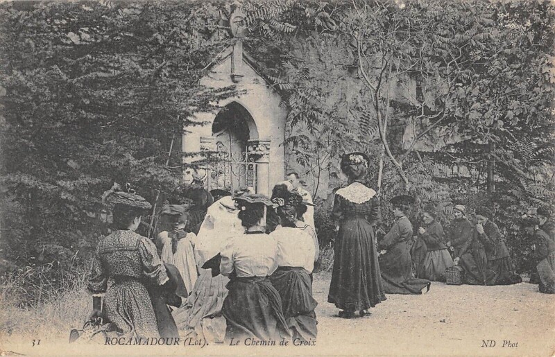 Carte postale ancienne Rocamadour Le Chemin De Croix à Rocamadour
