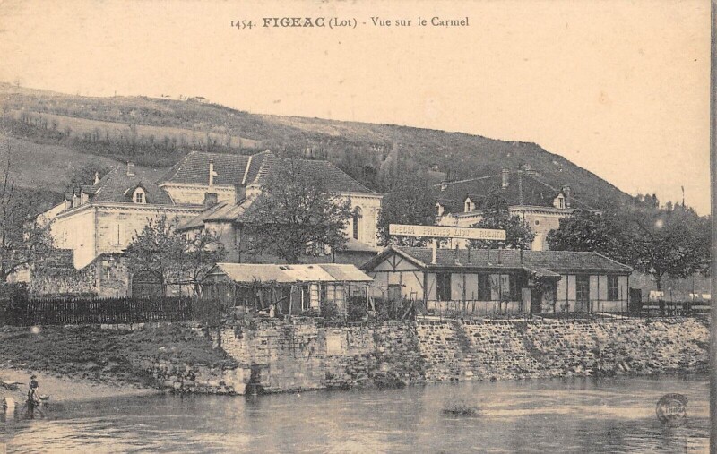 Carte postale ancienne Figeac Vue Sur Le Carmel à Figeac