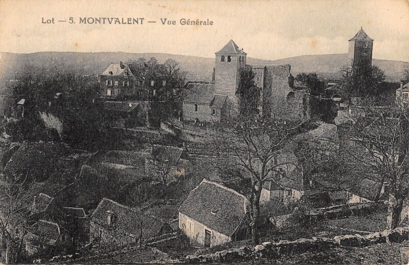 Carte postale ancienne Montvalent Vue Generale à Montvalent