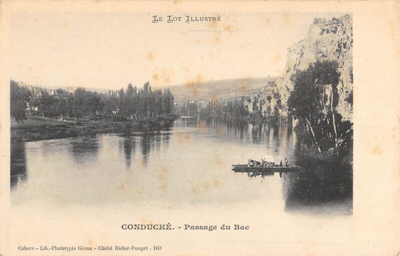 Carte postale ancienne Conduche Passage Du Bac