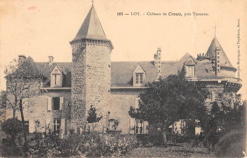 Carte postale ancienne Le Lot Chateau De Crozes Pres Turenne