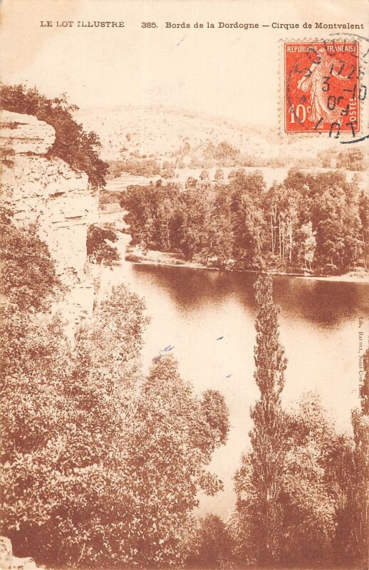 Carte postale ancienne Bords De La Dordogne Cirque De Montvalent à Montvalent