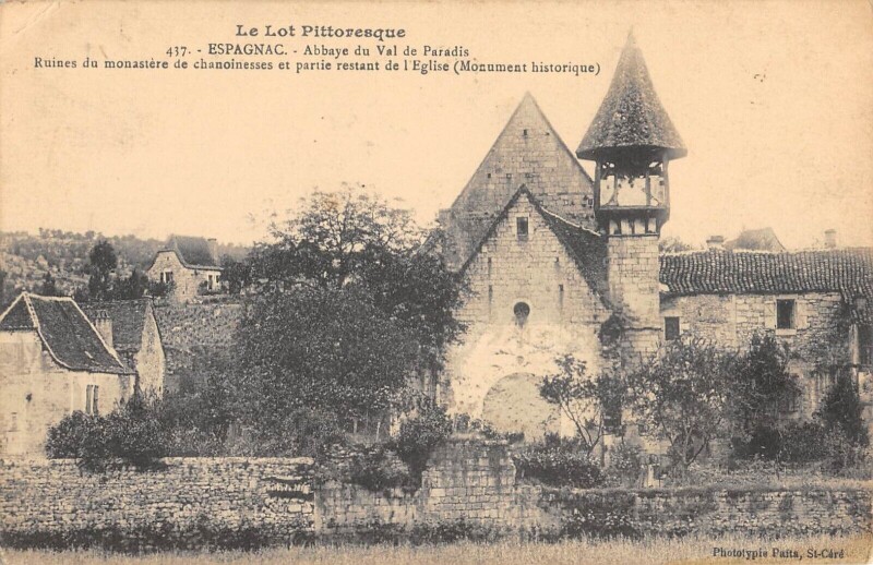 Carte postale ancienne Espagnac Abbaye Du Val De Paradis