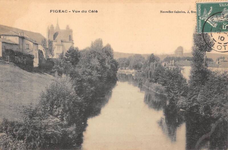 Carte postale ancienne Figeac Vue Du Cele à Figeac