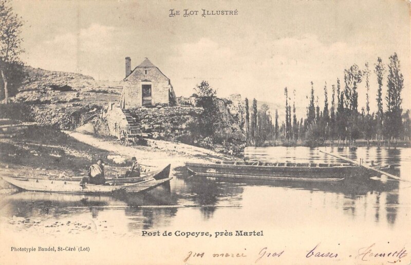 Carte postale ancienne Port De Copeyre Pres Martel à Martel