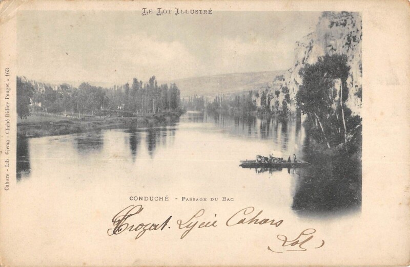 Carte postale ancienne Conduche Passage Du Bac