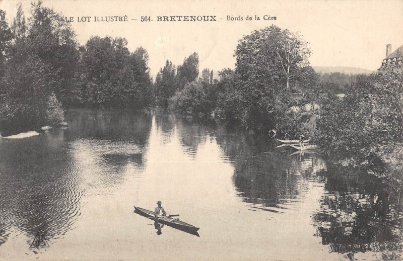 Carte postale ancienne Bretenoux Bords De La Cere à Bretenoux