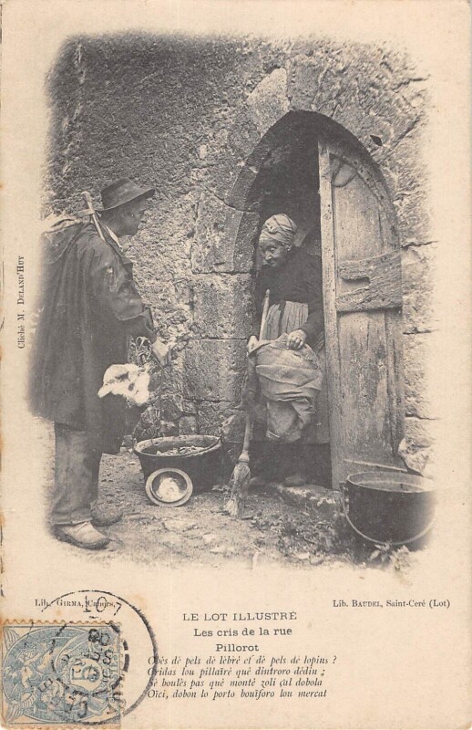Carte postale ancienne Le Lot Illustre Les Cris De La Rue Pillorot