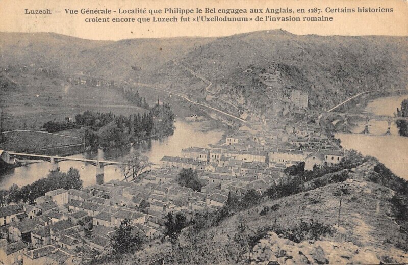 Carte postale ancienne Luzech Vue Generale à Luzech