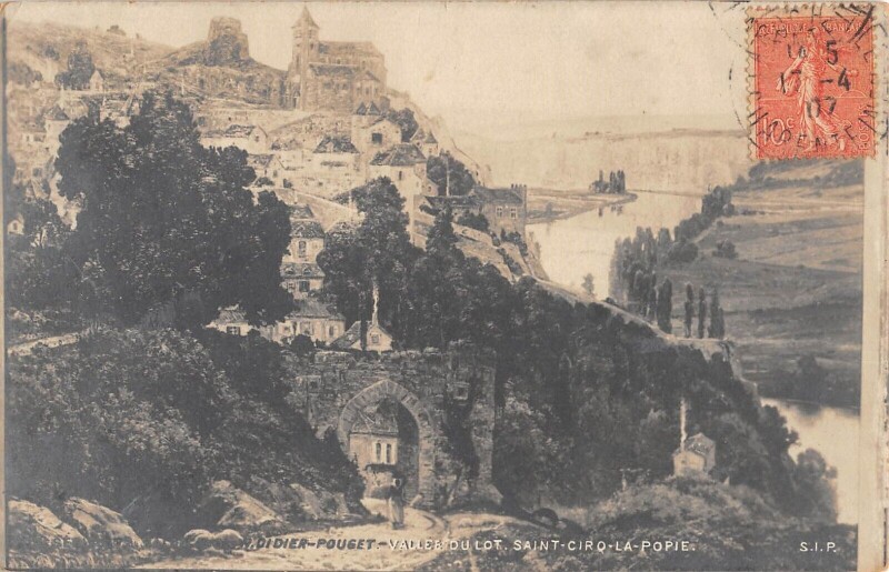 Carte postale ancienne Saint Cirq Lapopie à Saint-Cirq-Lapopie