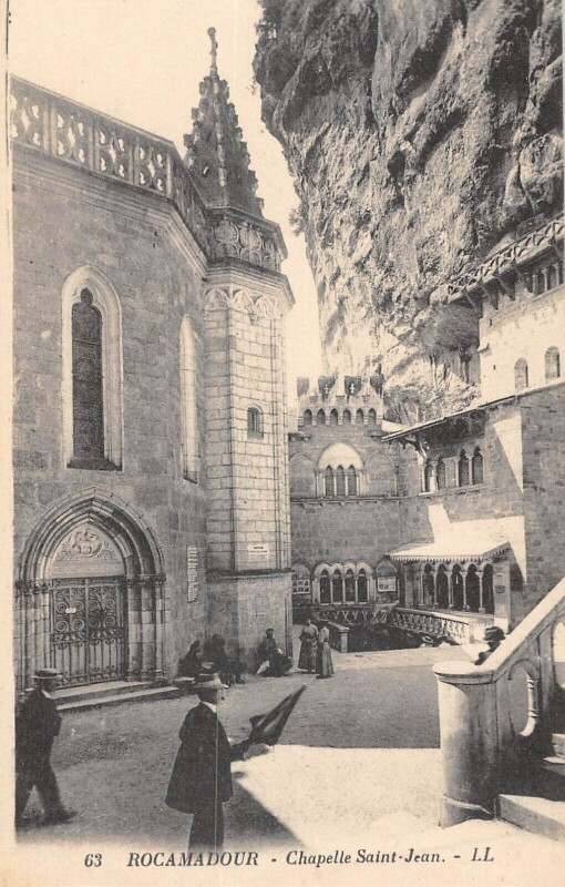 Carte postale ancienne Rocamadour Chapelle Saint Jean à Rocamadour