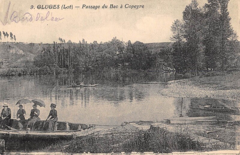 Carte postale ancienne Gluges Passage Du Bac A Copeyre