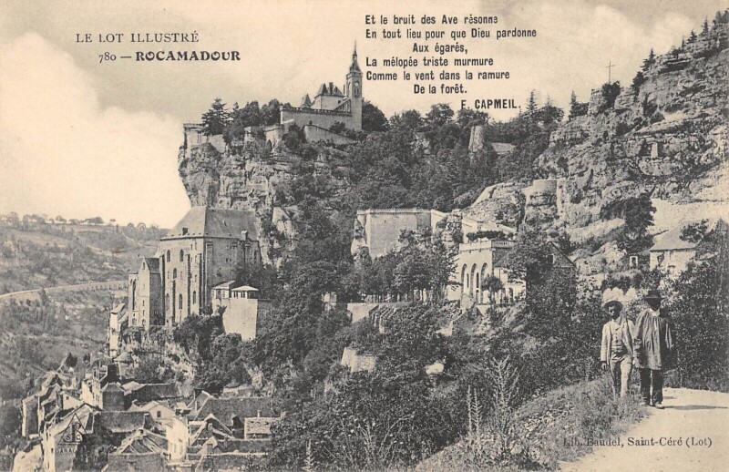 Carte postale ancienne Rocamadour Poeme De E.capmeil à Rocamadour