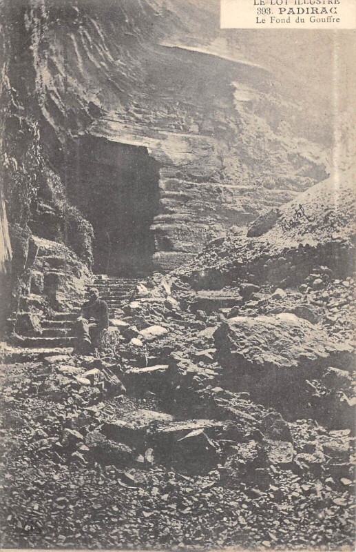Carte postale ancienne Padirac Le Fond Du Gouffre à Padirac