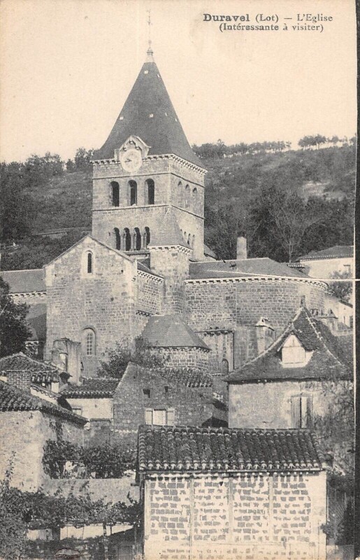 Carte postale ancienne Duravel Eglise à Duravel