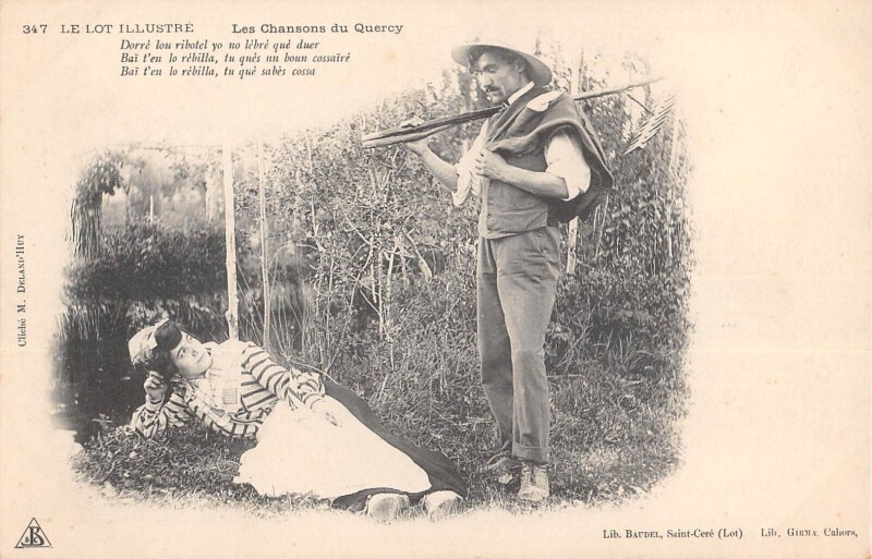 Carte postale ancienne Le Lot Illustre Les Chansons Du Quercy