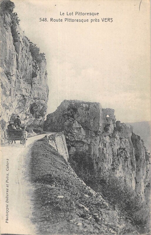 Carte postale ancienne Route Pittoresque Pres De Vers