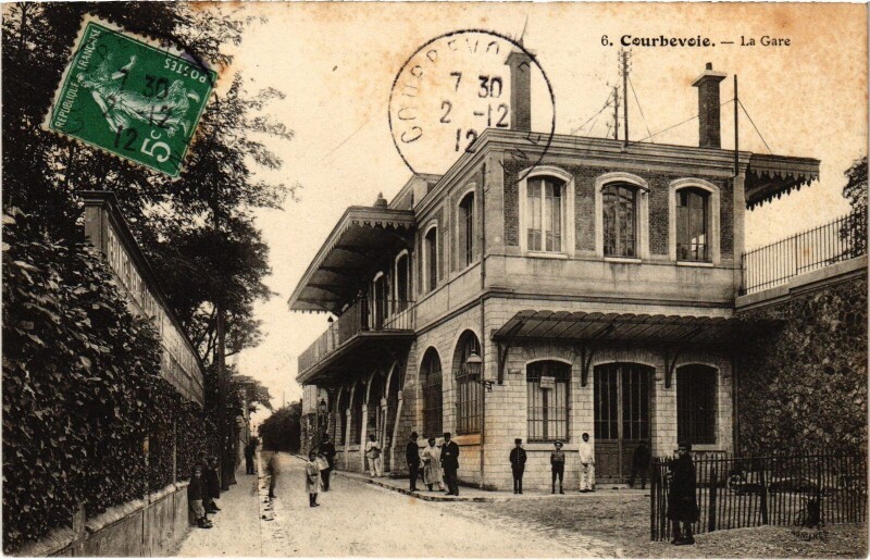 Carte postale ancienne Courbevoie La Gare France à Courbevoie