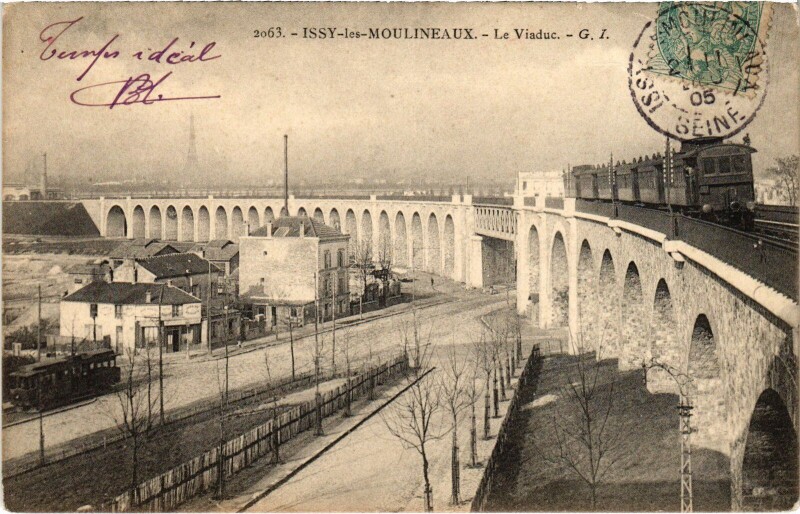 Carte postale ancienne Issy-les-Moulineaux Le Viaduc France à Issy-les-Moulineaux